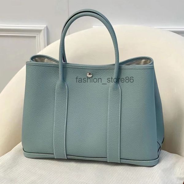 Festa de jardim de 30 cm Celeste Green Designer Classic Brand H Luxury Bag de alta qualidade Moda de couro genuíno 260g