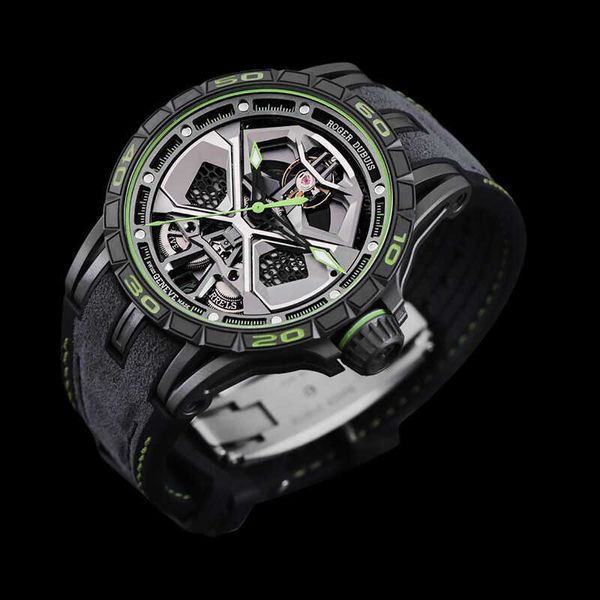 Designer Luxusuhren für Herren mechanische automatische Roge Dubui/Rddbex0830 King Racing-Serie Maschinengrau-grüne Farbspeisedurchmesser45mm Voll Set