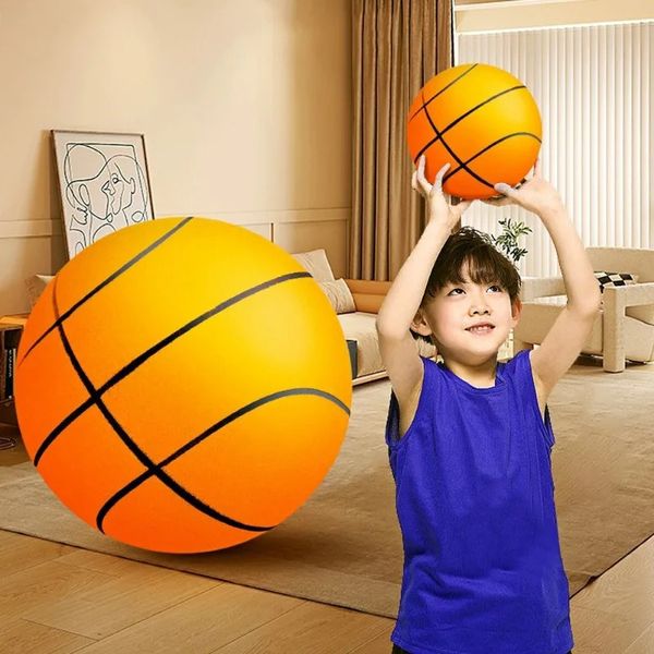 24 cm per bambini che rimbalzano il basket muto spremute in schiuma da pallina silenziosa per rimbalzo di calcio bene 240430