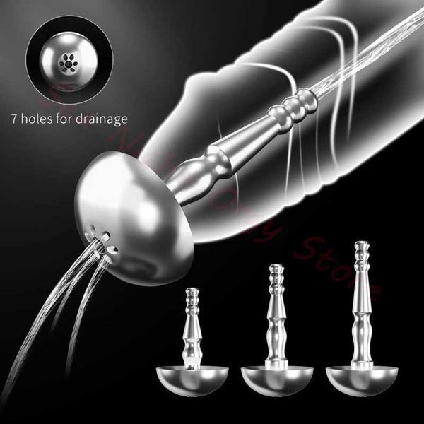 Altri oggetti di bellezza della salute a 7 buche a 7 buche Male Diffusore Male Metal Catetere Penis Plugu Sound Eye Eye Irritazione adulta BDSM Q240508