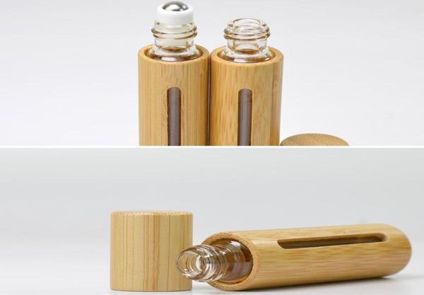 10 мл натурального бамбукового пополнения пустого эфирного масла аромат аромат стальной бутылка шарика для домашнего путешествия EEA258788805