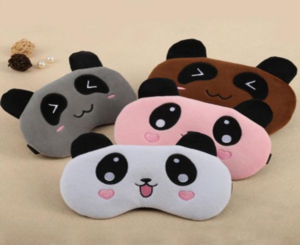 Cute Bear Panda Sleeping Eye Mask Travel Kids Rosa Girls EyePatch morbido Aiuto regolabile cartone animato Blind Fold No Ice Bag7663499