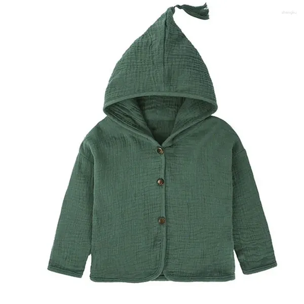 Jackets Herbst Hoodies Baby Tops Mädchen Kinder Jungen Kleidung Quaste Hut Design Baumwollwäsche Kinder Strickjacke