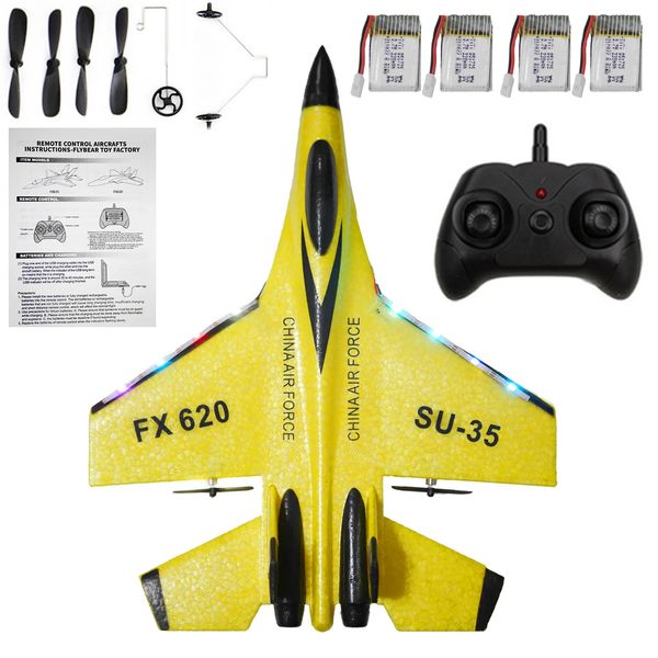 Bbsong RC Plane SU35 Aereo Remote Control 24G Fighter Glider Glider Epp Foam Toy For Kids Gift 240508