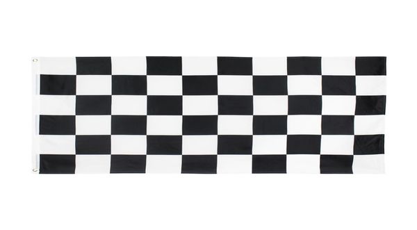 Black White Square Coreed Racing Car Flag Direkte Werksbestand Doppelgenäht für Dekoration6917515