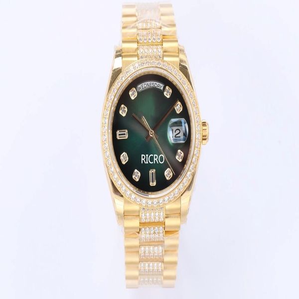 EW Factory mais vendida Relógio feminino de 36mm Linha média anel de diamante 2836Mechan mecânica Sapphire espelho Moda Casual Sports SE 253A