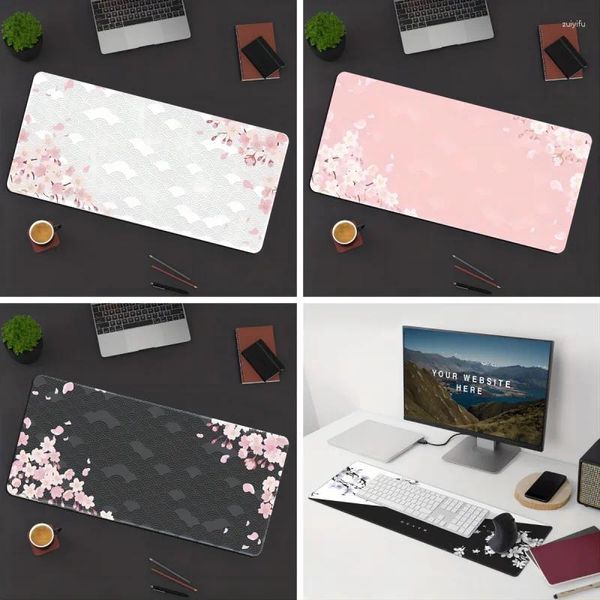 Teppiche Kirschblüten Muster Mousepads perfekt für Home Office Computer Desk Keyboard Gaming Tisch Matten Laptop Dekorpolster Mauskissen