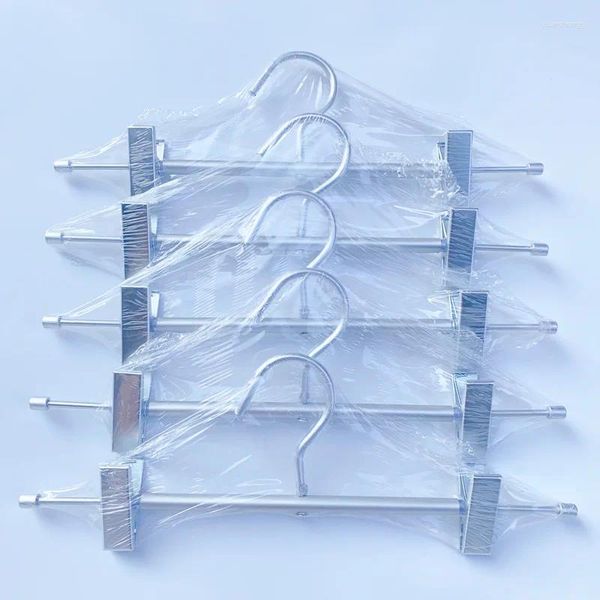 Cabides 5pcs/lot hanger clip metal alumínio alumínio anti deslize saia de calça de calça secagem rack rack roupas de armazenamento de guarda -roupa roupas