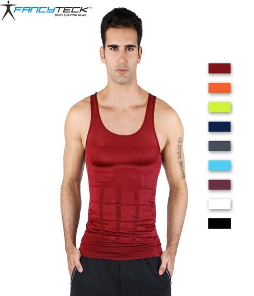 9 Farben S2XL MEN039S Slimming Body Shaper Slim Taille Abnehmen Fitness Mann Unterwäsche Herren Ärmeln