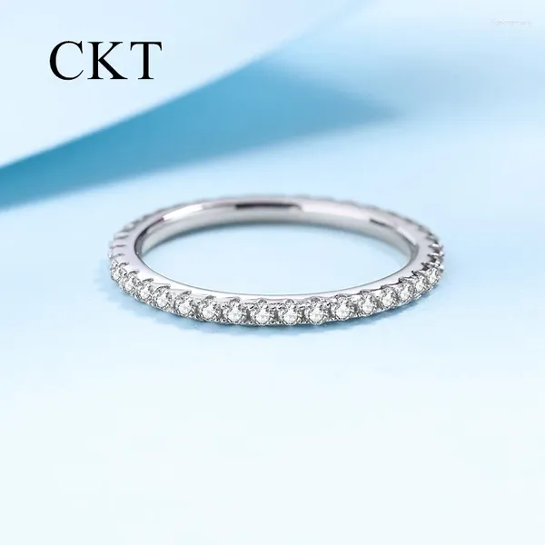 Cluster Ringe Luxus Platinum Full Circle Diamant für Frauen