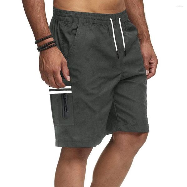 Shorts masculinos esportes de férias curtos caminhando para treinar solto praia casual chino chino prateleiro cintura elástica