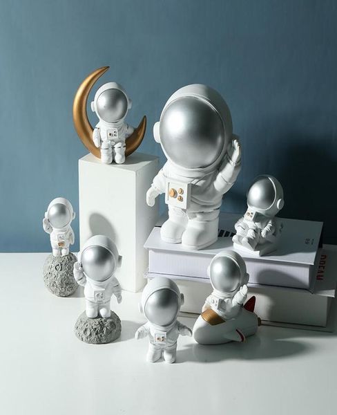 Nordic Kids Room Decor Harz Astronaut Ornament Harz Raummann Figur für Baby Kinder Zimmer Living3597457