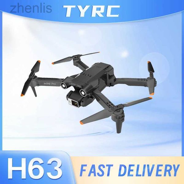 Drohnen Mini Pro RC Drohne mit H63 Hochdefinitionsfinition FPV-Kamera Faltbare Fotos Vier Hubschrauber Optical Streaming Drone Childrens Toy D240509