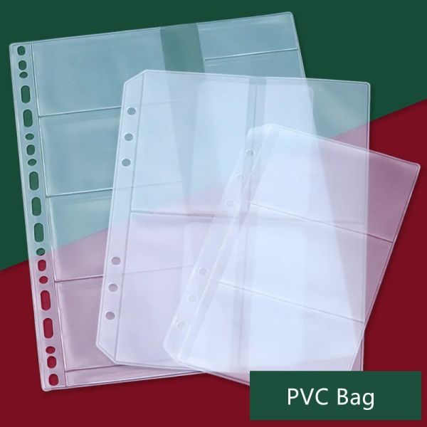 Bag A6 A5 B5 PVC Transparent Bag Libro di archiviazione Documento di archiviazione BASS BAG BOVEDITÀ BUSINE CARTORE LOORE BASSO LOOSELEAF