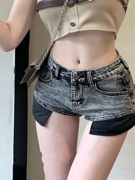 Jeans femminili donne pantaloncini magri in alto a vita sexy mini cortometrali zippers buca sottile pantaloni denim femminile per festa 2024 moda