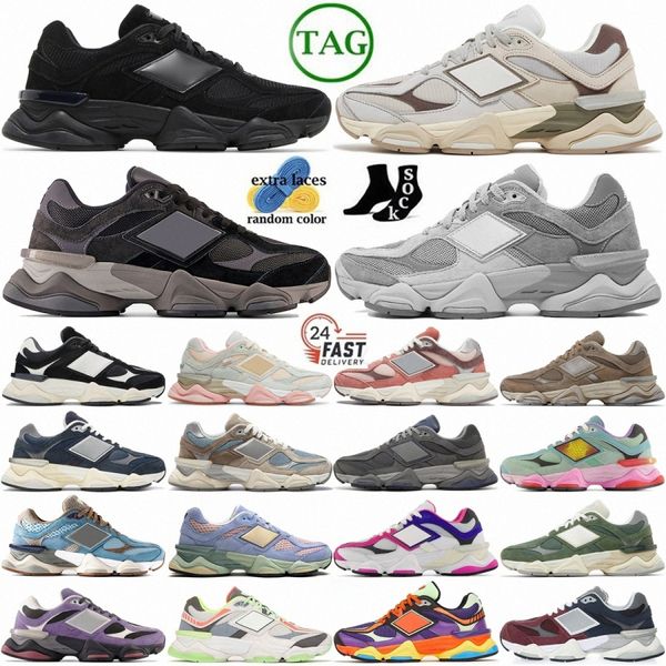 scarpe da corsa allenatori 9060 piovosità nuvola grigio castlerock sale marino bianco triplo lino nero lino rosa cristallo rosa fungo di pelle foresta greez6jc#