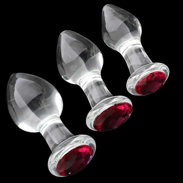 Outros itens de beleza da saúde Cristal não metálico Anal plug bdsm não vibrador Expansão Atraente q240508