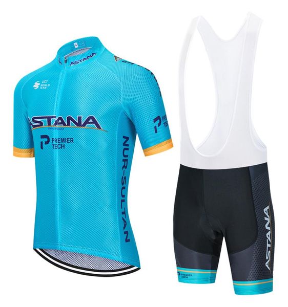 2020 Pro Team Astana Bisiklet Forması Seti Menwomen Yaz Nefes Alabilir Bisiklet Giysileri MTB Bike Jersey Bib Şort Kiti Ropa Ciclismo7072312