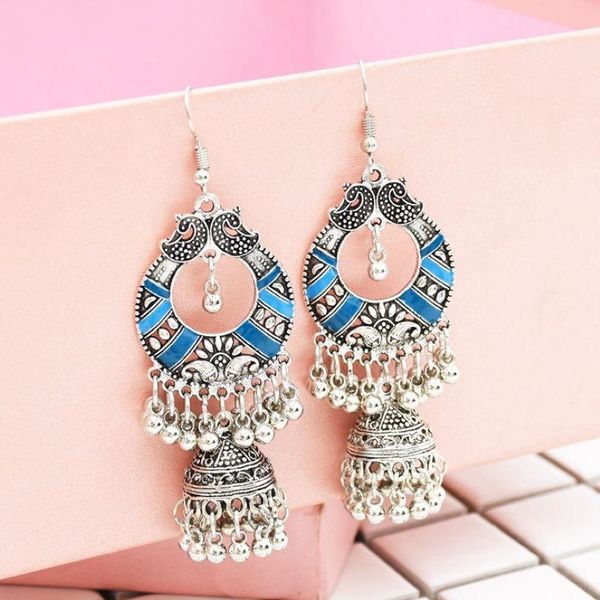 Свиная люстра традиционные этнические серьги Bali Jhumka Jhumki Gypsy Serringsdangle люстра 257