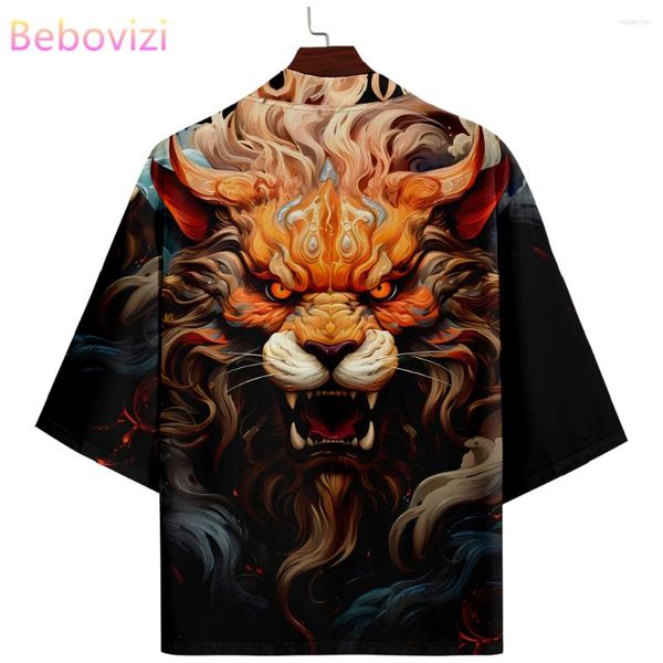 Ethnische Kleidung Anime Kimono Kleidung 2024 Sommer Japanische Streetwear -Strickjacke Frauen Haori Top Plus Size 4xl 5xl 6xl