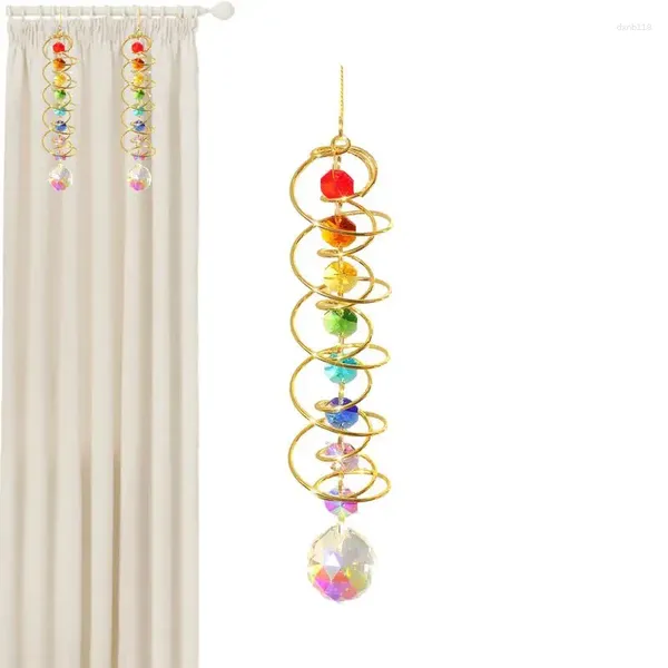 Estatuetas decorativas Crystal Sun Catcher Rainbow Maker Pingente Cristais Ball Prism Pingentes de Janela para Garden e