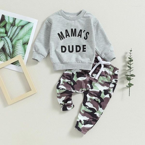 Kleidungssets Kleinkind Baby Frühling Fall Fall Outfit Brief Langarm Sweatshirts Stretch Jogger Hosen Geborene Kleidung Set