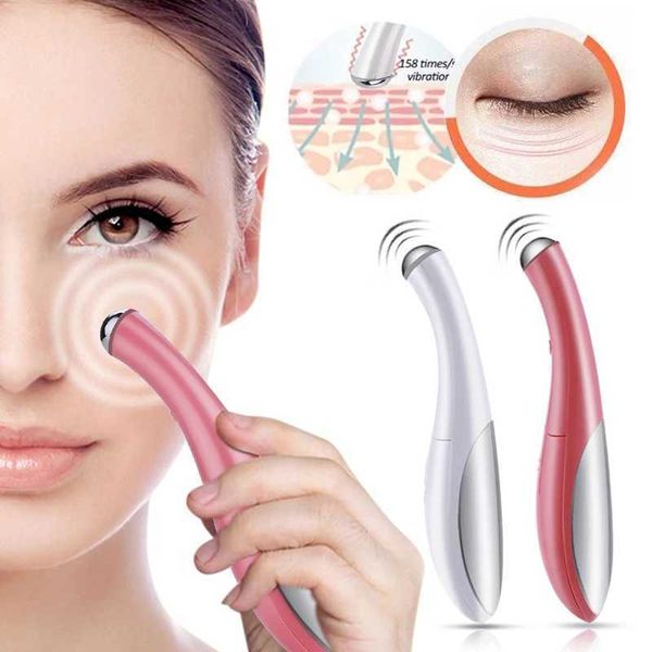 Home Beauty Instrument Mini Electric Facial Massger Anti-Envelhion Wrinkle Dark Round Pen para remover Cuidados de beleza portátil Q240508