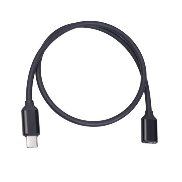 1 PCs 60W 3a 0,5/1/1,5 m USB C Typ-C-Verlängerungskabel-C-Typ-C-Male an Frauen Erweiterungskabel Extensor Ladegerät Drahtanschluss