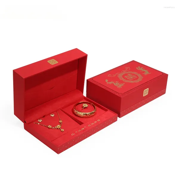 Schmuckbeutel Drei Gold Box Hardware Hochzeit Geschenkspeicher