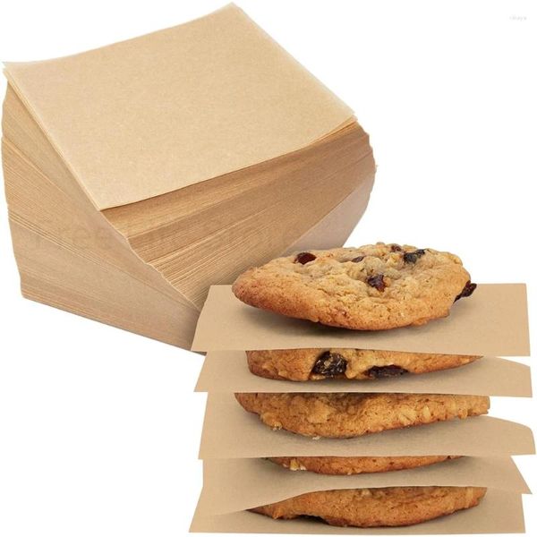 Ferramentas de panificação 10x10cm papel de pergaminho churrasco prensa antiaderente hamburger lençóis de lençóis biscoitos de biscoitos para o forno acessórios de óleo