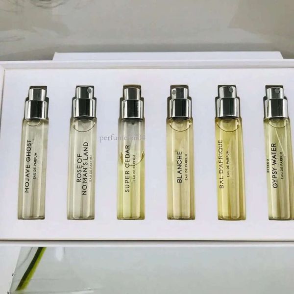 12ml*6pcs Conjunto de perfumes Super Cedar Blanche Mojave Ghost Bal Dafrique Rose Gypsy Water Fragrance EDP Travel Colônia Caixa de presente Fast Ship 6796