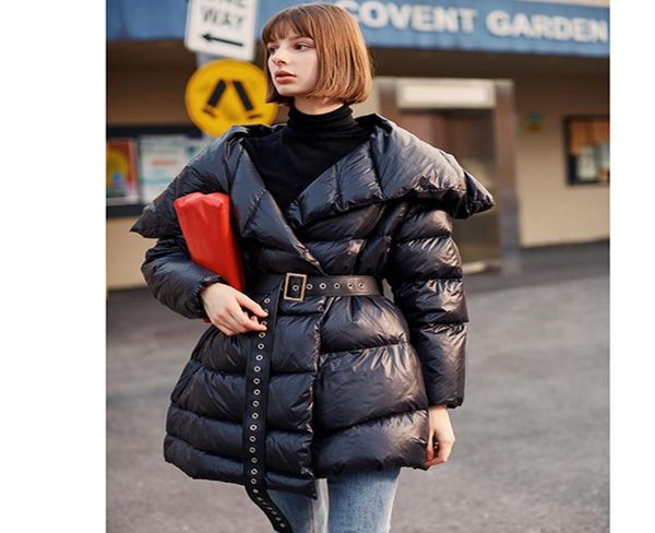 Black Puffer Duck Down Jackets Frauen 2020 Neuankömmlinge Winter warme dicke Landebahnmarke Mode Long Down Parka Lady Coat Outerwear9432426