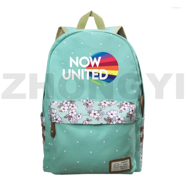Rucksack jetzt United Top -Quality -Jungen Mädchen Preppy Floral Schoolbag Un Team Trend Canvas -Taschen für Frauen Kawaii Kinder Boobkbag 2024