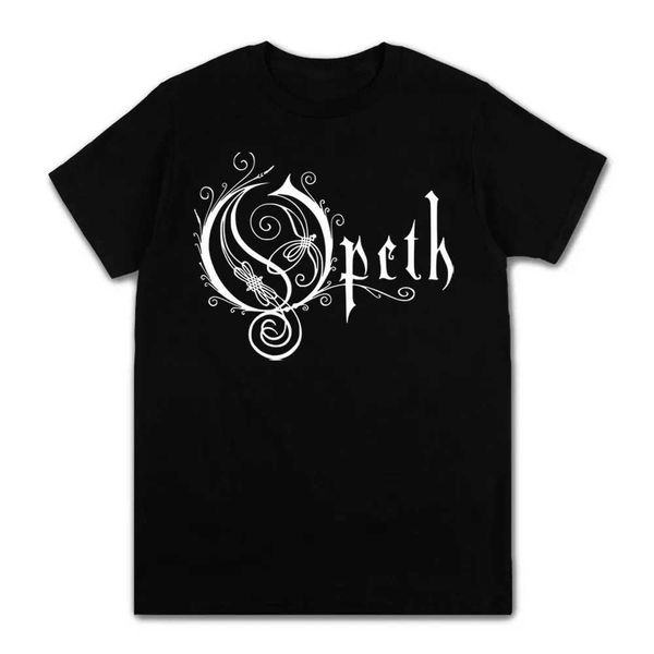 T-shirt maschile 2024 Summer Vintage Death Meth Meth Metal Band Stamping Stamponed T-shirt for Men Women Fashion Band Opeth Band Shorte TS 100% Cotton Strtwear T240506