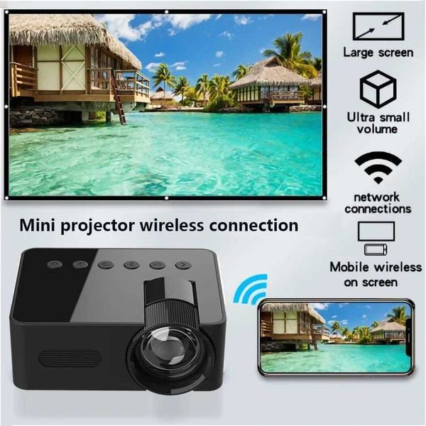 Proiettori Wireless Home Proiettore Mini portatile di alta qualità Smarro per smarro da campeggio per esterni Supports Home Theater J240509