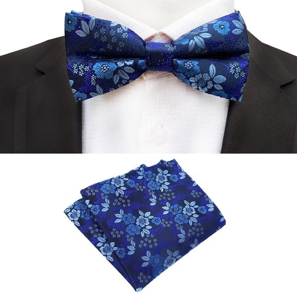 Gravata borboleta para homens vermelhos azul paisley bolso square arco projete masculino casamento hankerchief floral laços acessórios presentes 291o