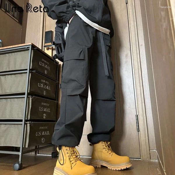 Pantaloni maschili una reta man harajuku hip hop hop impermeabili uomini pantaloni della lingua elastica femminile