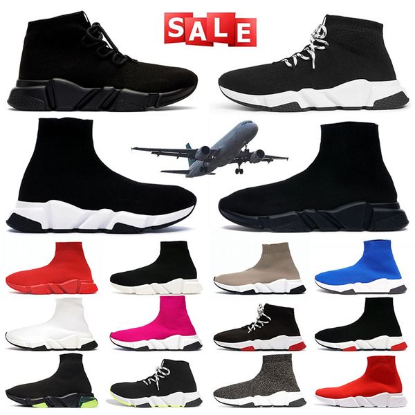 Kostenlose Versanddesigner -Sockenschuhe Frauen Männer laufen Schuh alles schwarze weiß rosa grün blaue fashion trainer luxury marke Outdoor Schuhe Sneaker Walking Wanderung