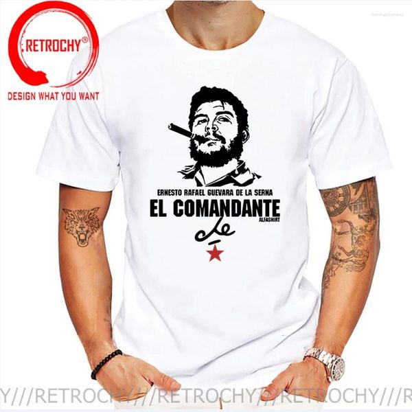 Le camicie da uomo vendono la maglietta di Cuba Leader Fashion Che Guevara El Comandante Revolution Shirt rivoluzionario Marxista Red Star Swag Tee