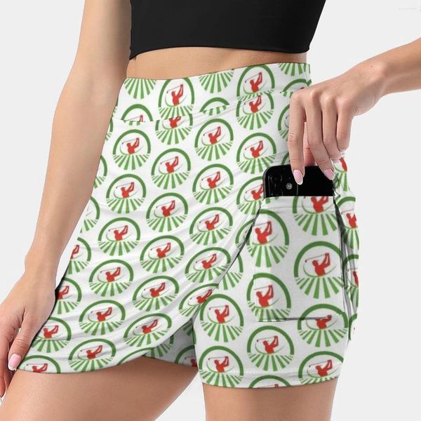 Saias de Golf Salia Feminina com Pocket Vintage Imprimindo uma linha Roupas de verão Artes de parede de parede Crianças vivas bebês adolescentes