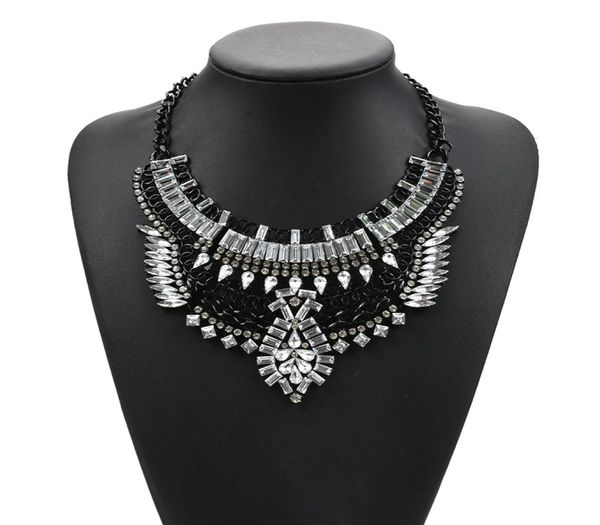 Nera in tela di cristallo in oro in argento collana vintage di gioielli indiani collane di girocollo collare turco per donne accessori 1 PC6860582