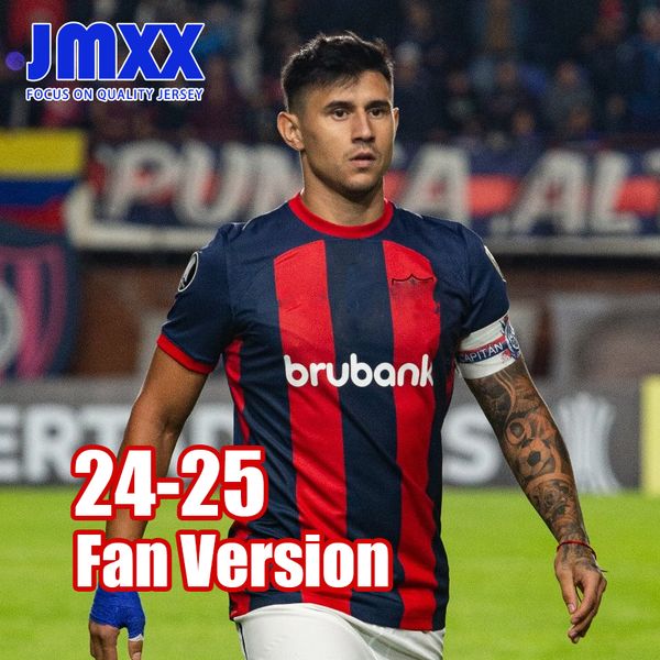 JMXX 24-25 San Lorenzo Futbol Formaları Evde Üçüncü Özel Erkek Üniformalar Jersey Man Futbol Gömlek 2024 2025 Fan Versiyonu