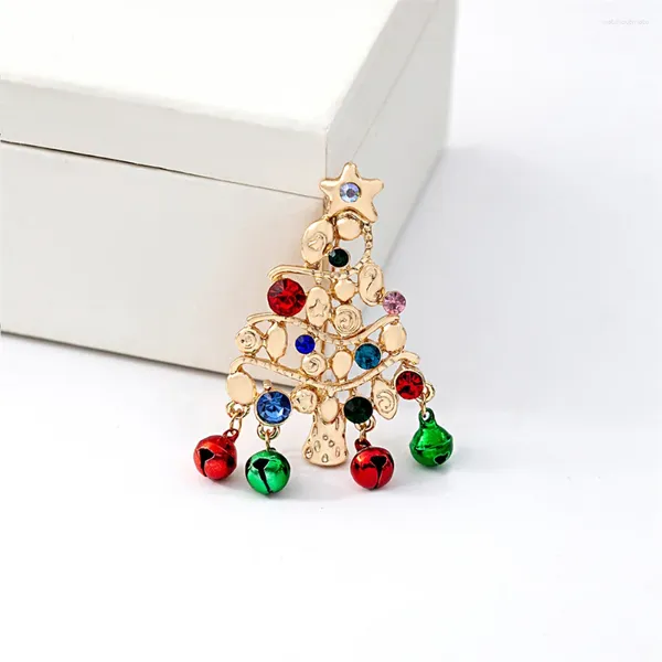 Spille vintage albero di Natale piccolo piccante per donne e uomini minuscole spot cristalli lucidi accessori gioielli attuali