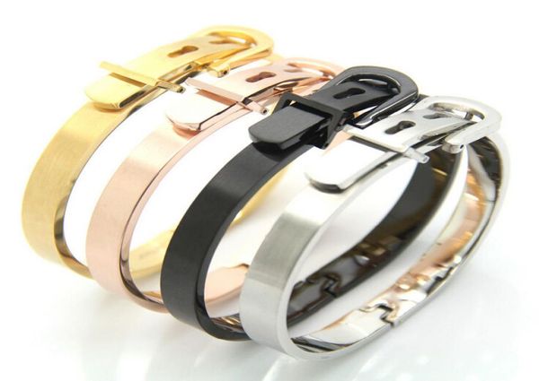 Mode Silberschmuck Männer kreative Hufeisenschnallenliebhaber Armband Frauen Vintage Gürtelschnalle Edelstahlarmbänder Armbänder1831653