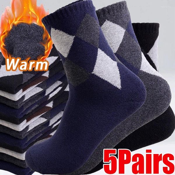 Erkek Çoraplar 5 Çarşaklar Kış Kış Yünlü Merino Kadınlar Havlu Sıcak Tutun Sonbahar Etnik Takiz Mink Vink Kaşmir Çorap Erkek İçin
