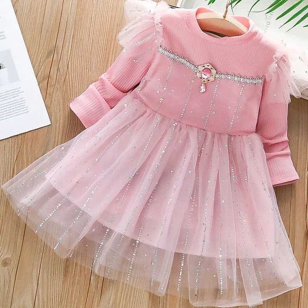 Mädchenkleider Autumn Kid Girl Kleider Geburtstagsfeier Prinzessin Kostüm Teen Kinder Prom Kleid Schnee Cosplay Mädchen Outfit Kleid A835