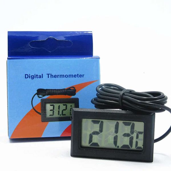 Temperatura LCD LCD Digital Atacado Mini Sensor Frigorente Freezer Termômetro -50 ~ 110c Ferramenta de Professinal Black para veículo Tanque de peixes FY -10