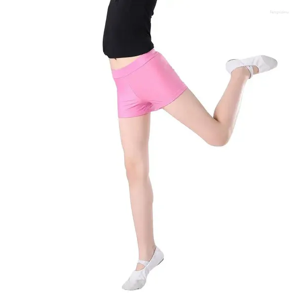 Shorts Kinder hohe Taille Metallic Dance Mini Hosen Mädchen Cheerleader stampfen glänzend