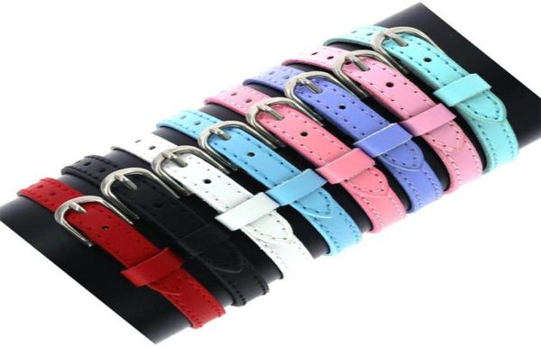 8mm echte Leder -Armband Armbänder 8 Farben Gürtelschnalle Uhr Band DIY Schmuckzubehör Fit Slide Charms7733554