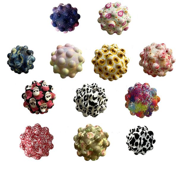 17 Estilo Novo Toys 3D Ball Spotify Premium simples Pintura a óleo de crânio Pinch Anti Stress Reliver Reliver Presente3902431